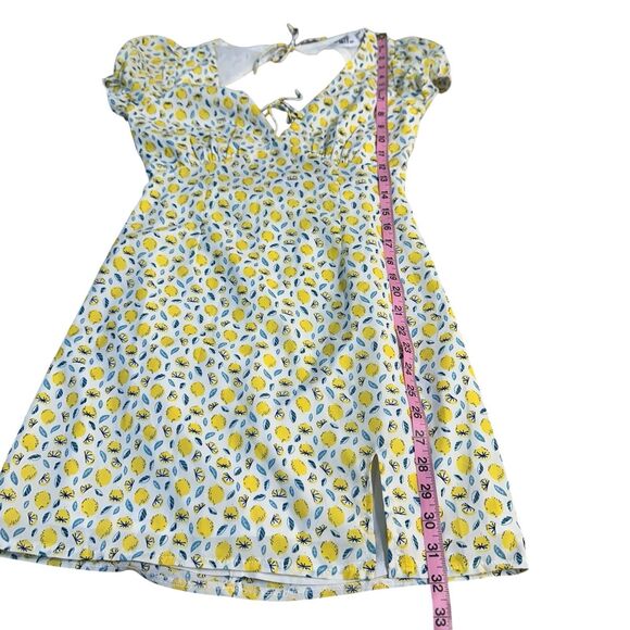 Princess Polly Kasey Lemon Fruit Mini Dress Womens US Size 4 In Yellow Multi - Picture 14 of 16